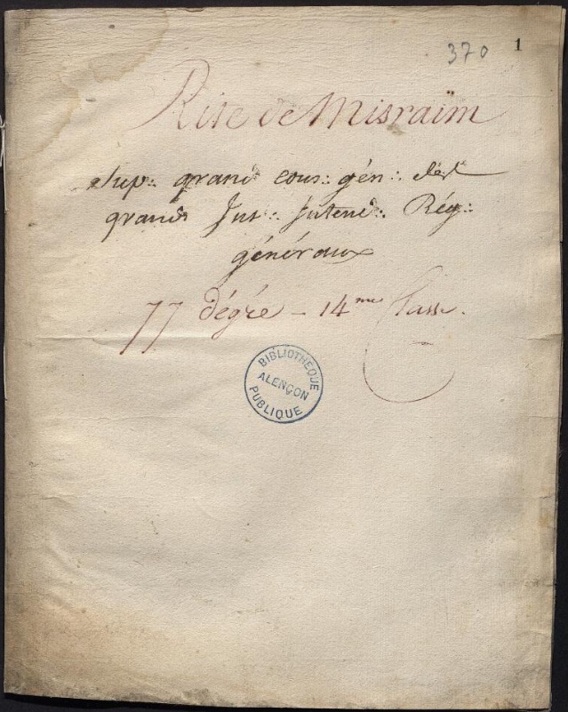 77. und damals höchster Grad aus dem Gaborria-Bestand, Ms 370