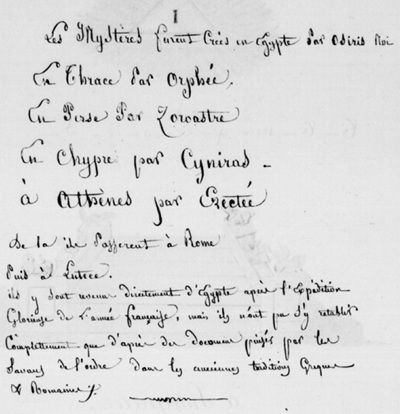 Auszug aus dem Livre d'or du rite